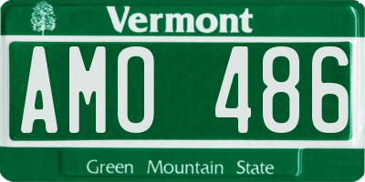VT license plate AMO486