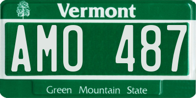 VT license plate AMO487