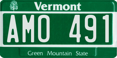 VT license plate AMO491
