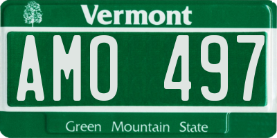 VT license plate AMO497