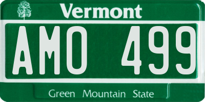 VT license plate AMO499