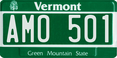 VT license plate AMO501