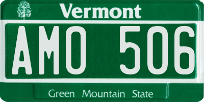 VT license plate AMO506