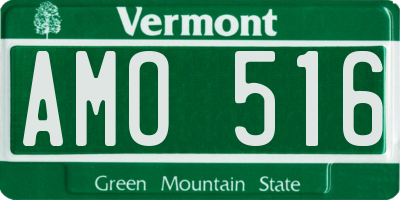 VT license plate AMO516