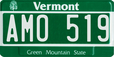 VT license plate AMO519