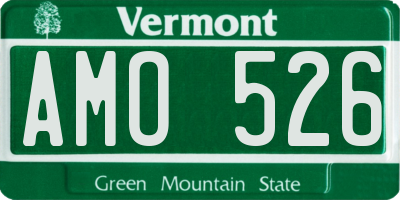 VT license plate AMO526