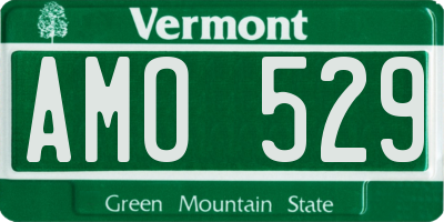 VT license plate AMO529