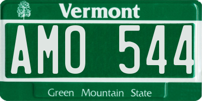 VT license plate AMO544