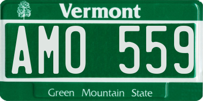 VT license plate AMO559