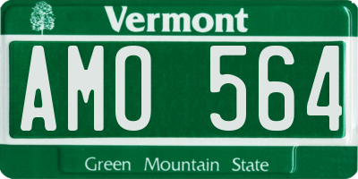 VT license plate AMO564