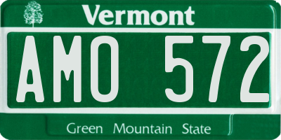 VT license plate AMO572