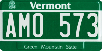 VT license plate AMO573