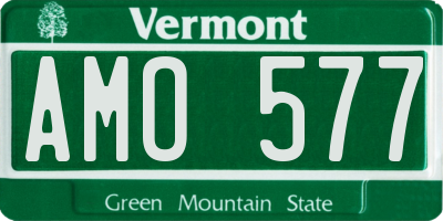 VT license plate AMO577