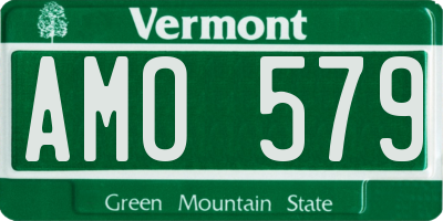 VT license plate AMO579