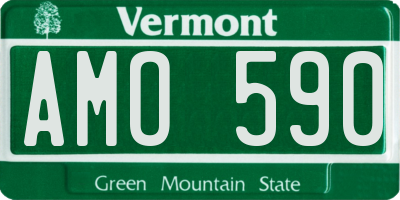 VT license plate AMO590
