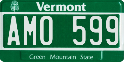 VT license plate AMO599