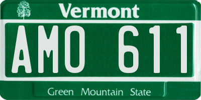 VT license plate AMO611