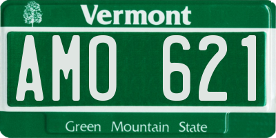 VT license plate AMO621