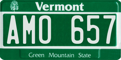 VT license plate AMO657