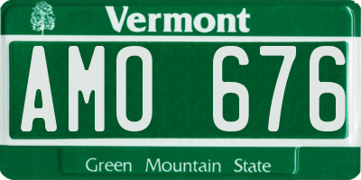 VT license plate AMO676