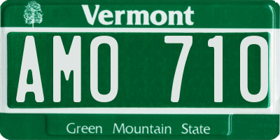 VT license plate AMO710