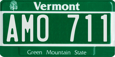 VT license plate AMO711