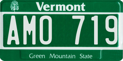 VT license plate AMO719