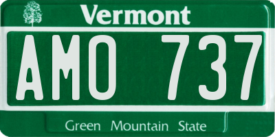 VT license plate AMO737