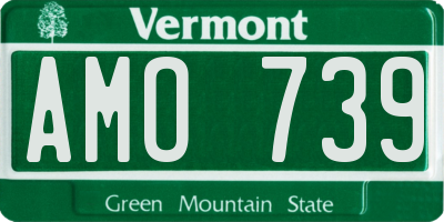VT license plate AMO739