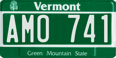 VT license plate AMO741