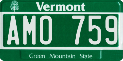 VT license plate AMO759