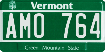 VT license plate AMO764