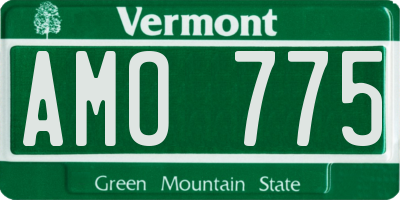 VT license plate AMO775