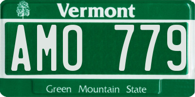 VT license plate AMO779