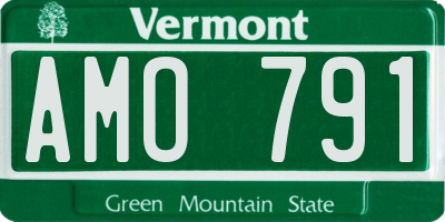 VT license plate AMO791