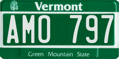 VT license plate AMO797