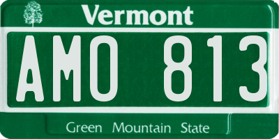 VT license plate AMO813