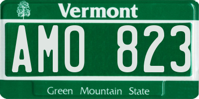 VT license plate AMO823