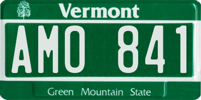 VT license plate AMO841