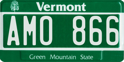VT license plate AMO866