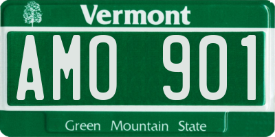VT license plate AMO901