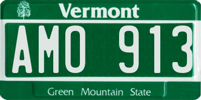VT license plate AMO913