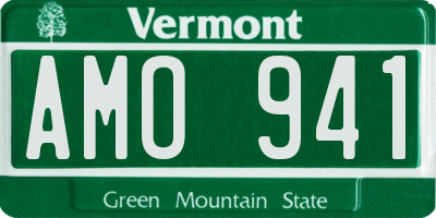 VT license plate AMO941