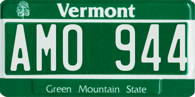 VT license plate AMO944