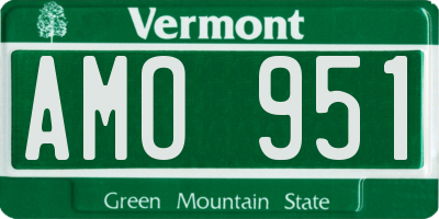 VT license plate AMO951