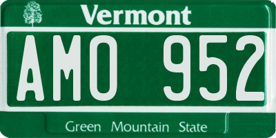 VT license plate AMO952