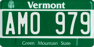VT license plate AMO979