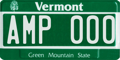 VT license plate AMP000