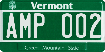 VT license plate AMP002