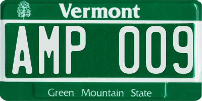 VT license plate AMP009